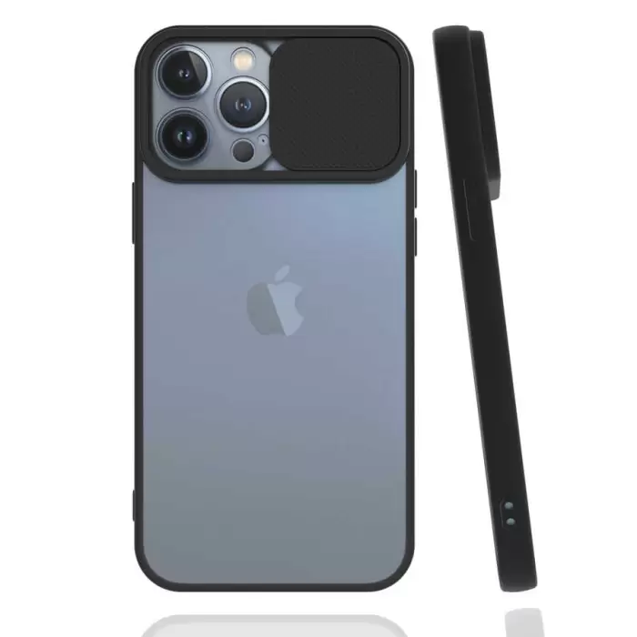 Apple iPhone 13 Pro Max Kılıf Lopard Slayt Sürgülü Kamera Korumalı Renkli Silikon Kapak