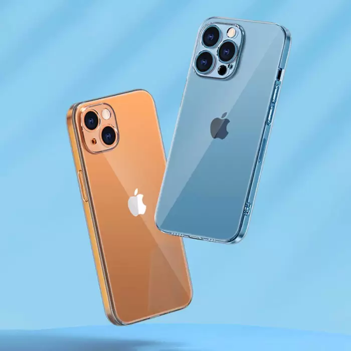 Apple iPhone 13 Pro Max Kılıf Renksiz Şeffaf Sert Kapak Kamera Çıkıntılı Korumalı Darbe Emici Vayt