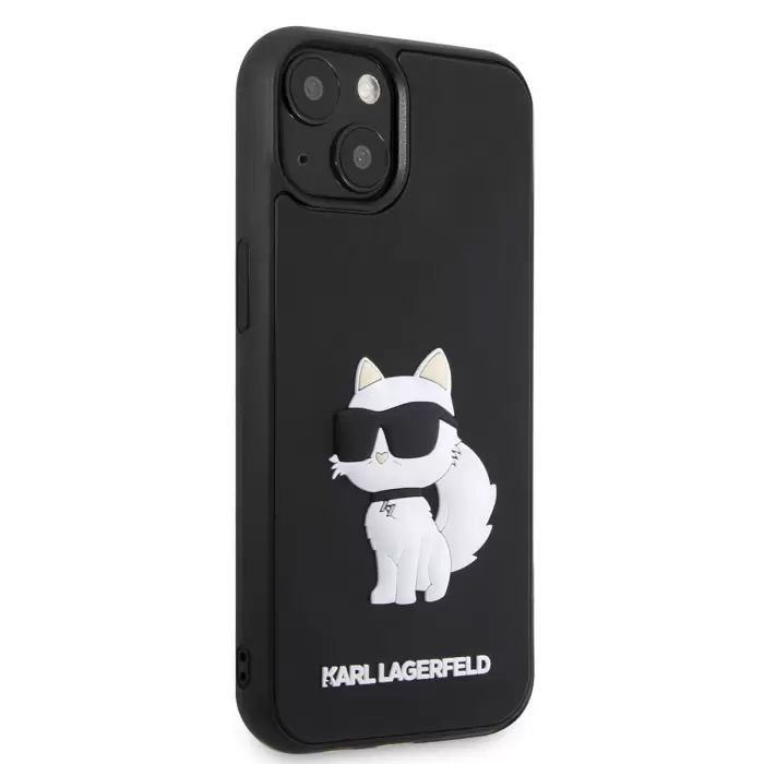 Apple İphone 14 Kılıf Karl Lagerfeld 3d Rubber Choupette Dizayn Kapak