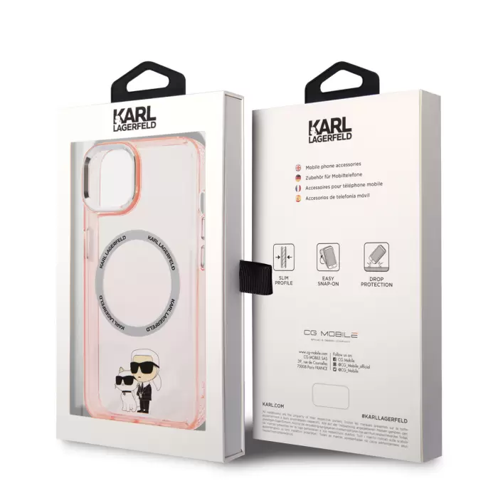 Apple İphone 14 Kılıf Karl Lagerfeld Magsafe Şarj Özellikli K&c Dizayn Kapak