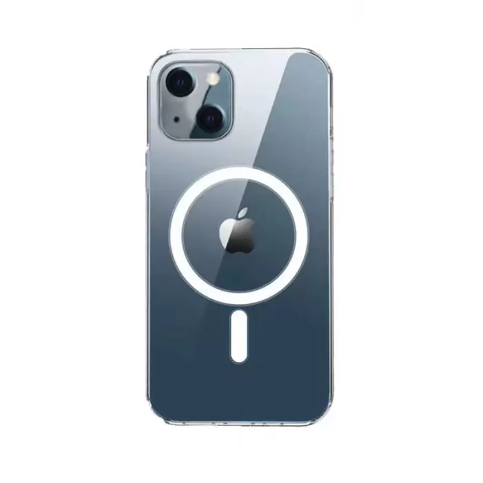 Apple iPhone 14 Kılıf Lopard Kılıf Magsafe Şarj Destekli Orjinal Kalite Şeffaf Tacsafe Kapak