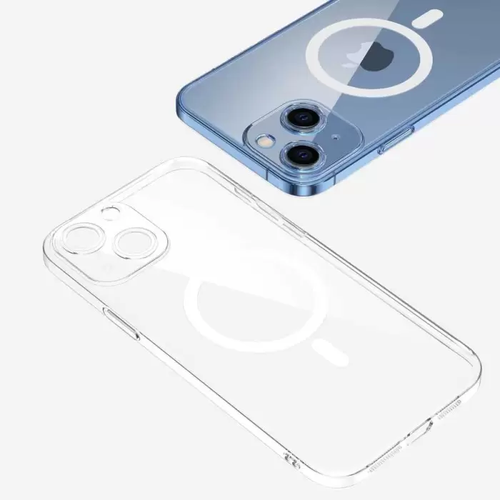 Apple iPhone 14 Plus Kılıf Kamera Korumalı Porto Silikon Magsafe Uyumlu Sert Pc Kapak