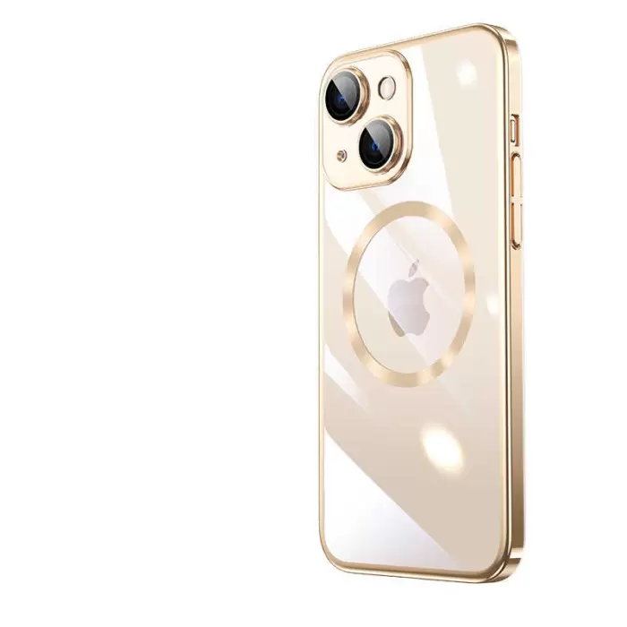 Apple iPhone 14 Plus Kılıf Wireless Şarj Özellikli Sert PC Lopard Riksos Magsafe Kapak