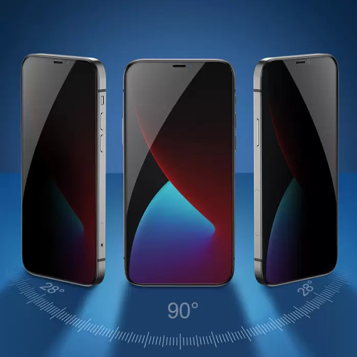 Apple iPhone 14 Plus Lopard Kolay Uygulama Aparatlı 5D Magic Privacy Glass Hayalet Cam Ekran