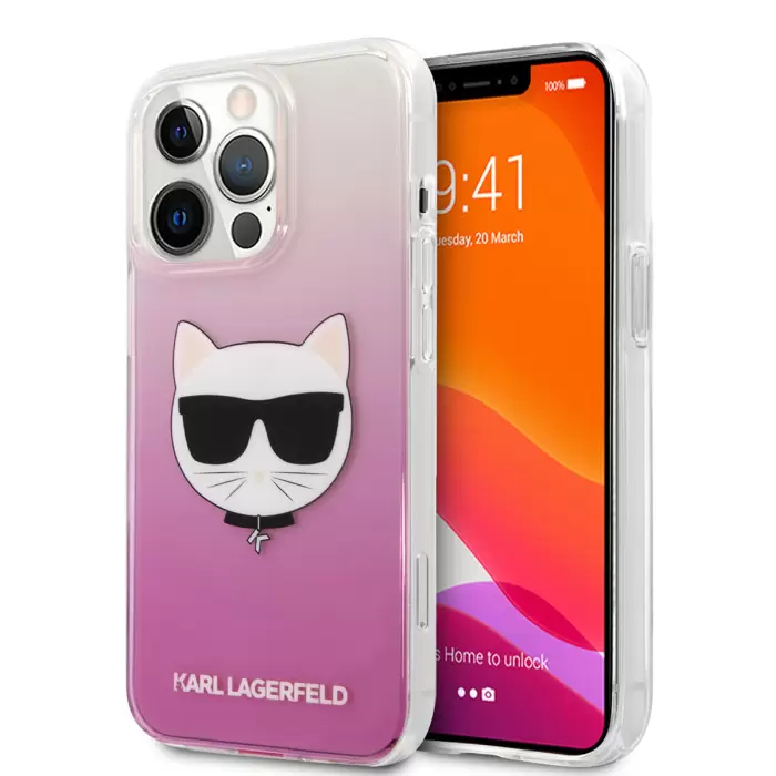 Apple İphone 14 Pro Kılıf Karl Lagerfeld Sert Tpu Choupette Dizayn Kapak