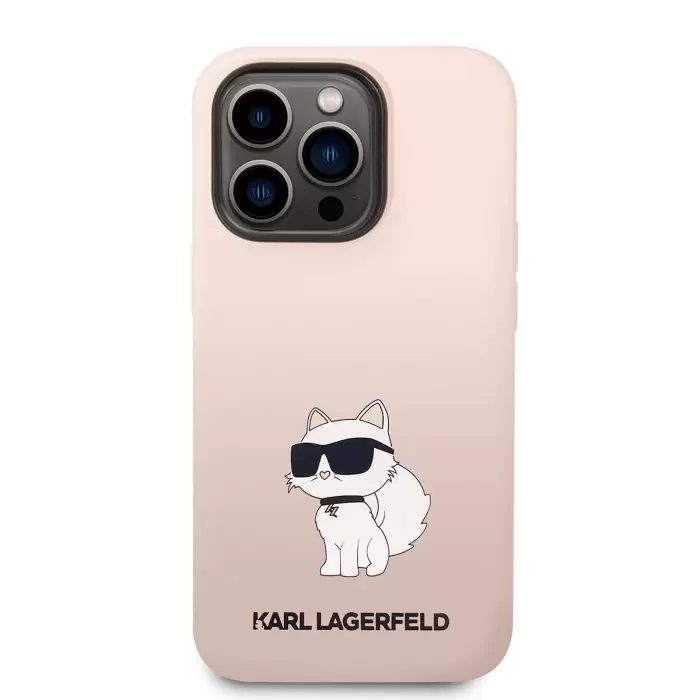 Apple İphone 14 Pro Kılıf Karl Lagerfeld Silikon Choupette Dizayn Kapak