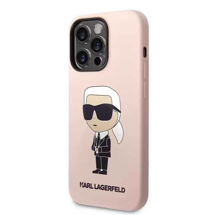 Apple İphone 14 Pro Kılıf Karl Lagerfeld Silikon Karl Dizayn Kapak