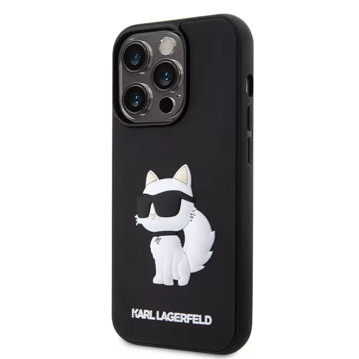 Apple İphone 14 Pro Max Kılıf Karl Lagerfeld 3d Rubber Choupette Dizayn Kapak