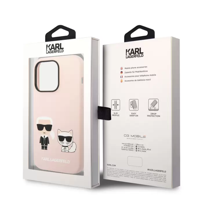Apple İphone 14 Pro Max Kılıf Karl Lagerfeld Magsafe Şarj Özellikli Silikon K&c Dizayn Kapak