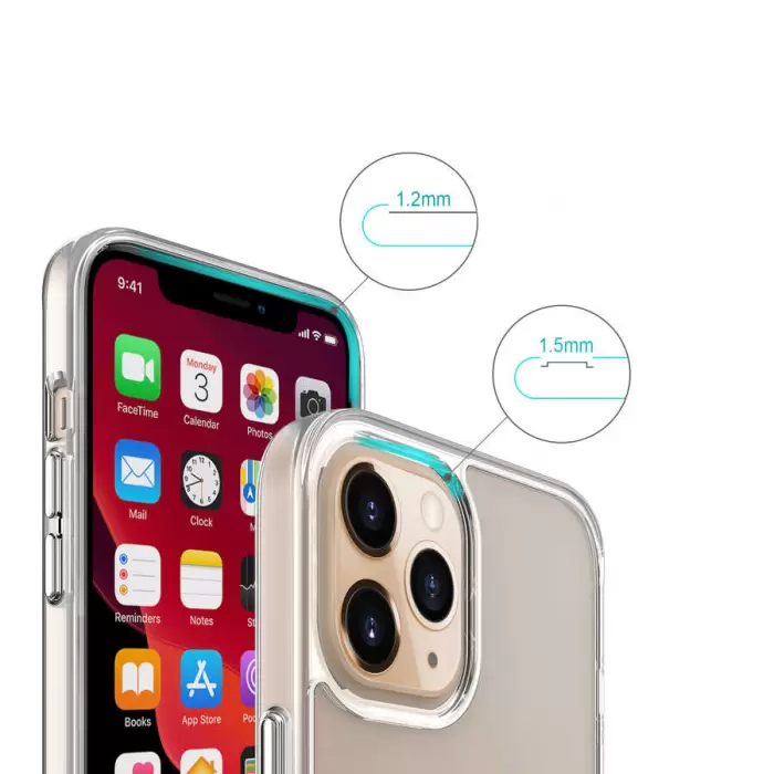 Apple iPhone 14 Pro Max Kılıf Darbe Emici Kalın Sert Yumuşak Tuşlu Sert Gard Silikon Kapak