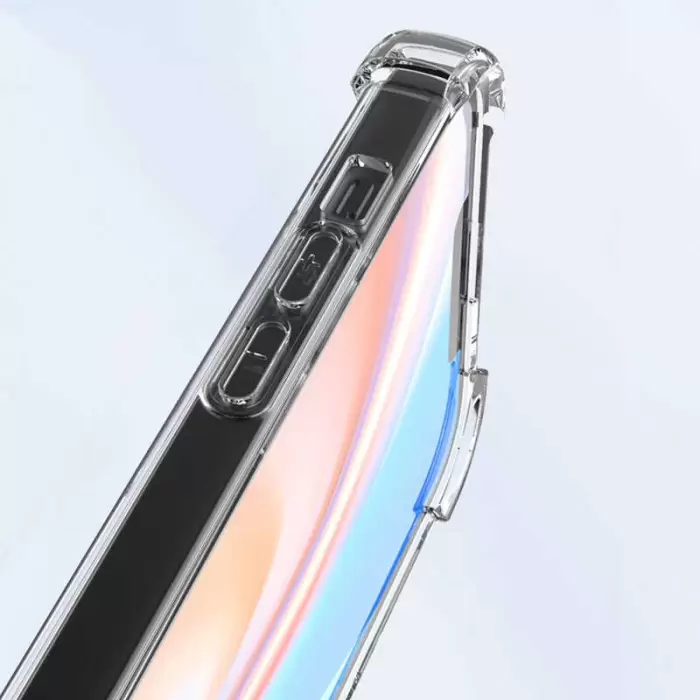 Apple iPhone 14 Pro Max Kılıf Lopard Nitro Antishock Köşe Koruma Darbe Emici Şeffaf Orjinal Doku Silikon