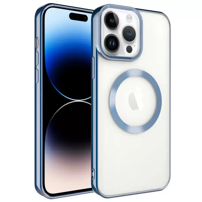 Apple iPhone 14 Pro Max Kılıf Magsafe Wireless Şarj Özellikli Lopard Setro Silikon