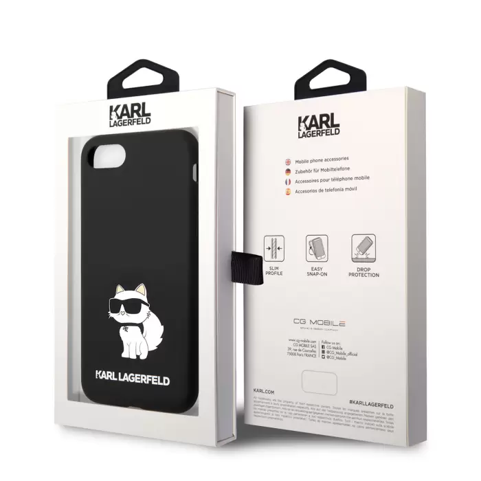 Apple İphone 7 Kılıf Karl Lagerfeld Silikon Choupette Dizayn Kapak