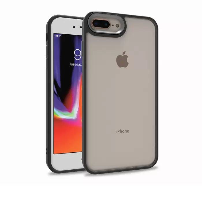 Apple iPhone 7 Plus Kılıf Lopard Kamera Çıkıntılı Arkası Şeffaf Köşeleri Parlak Renkli Işlemeli Kapak Flora