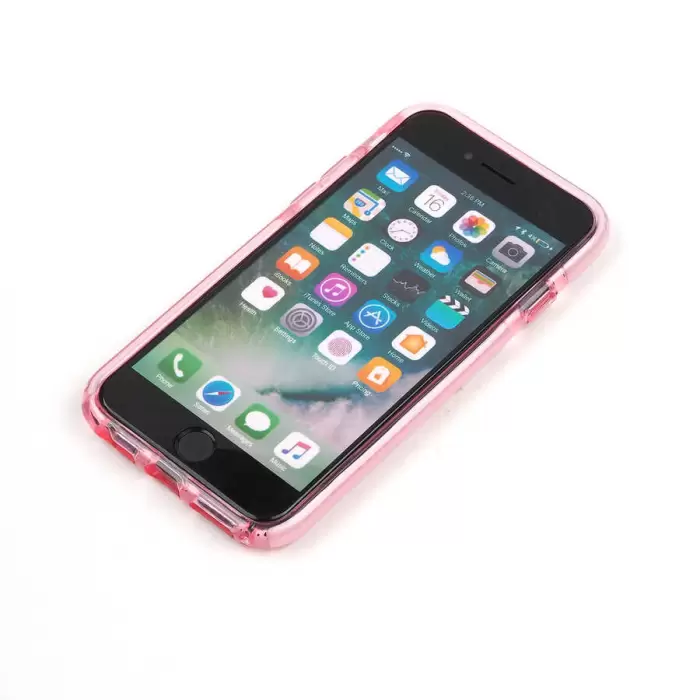 Apple iPhone SE 2020 Uyumlu Kılıf Renkli Transparan Geçişli Parlak Kapak Punto