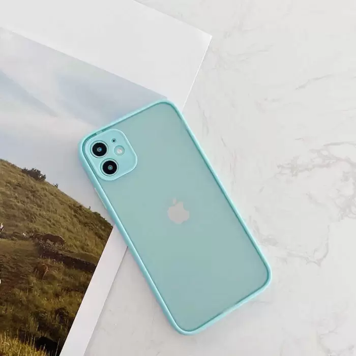Apple iPhone SE 2022 Kılıf Renkli Tuşlu Mat Parmak Izi Yapmaz Kamera Korumalı Sert Silikon Kapak Hux
