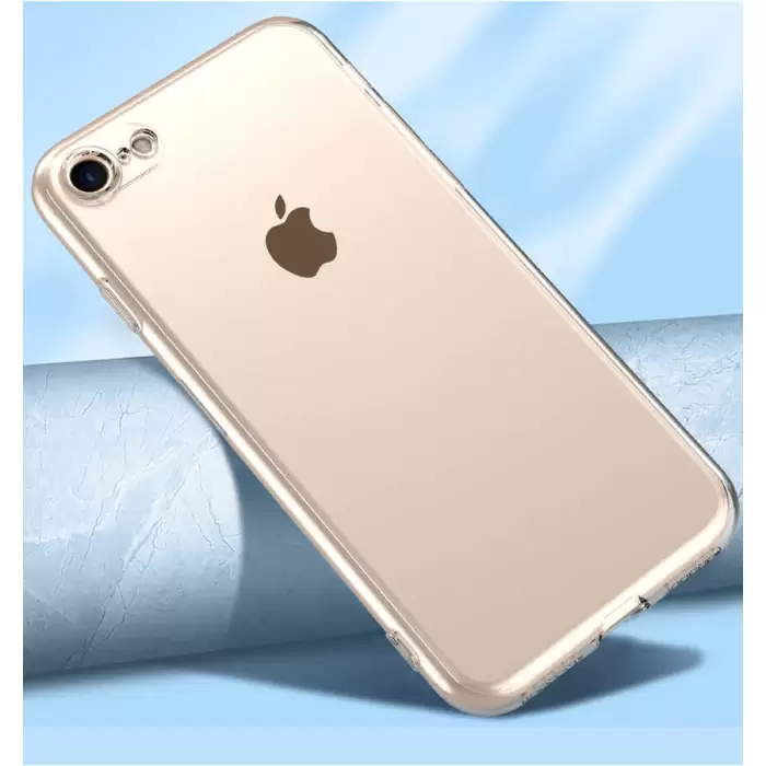 Apple iPhone SE 2022 Kılıf Lopard Kamera Korumalı Kamera Korumalı Renksiz Şeffaf Esnek Silikon Kapak Süper