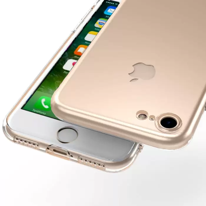 Apple iPhone SE 2022 Kılıf Lopard Kamera Korumalı Kamera Korumalı Renksiz Şeffaf Esnek Silikon Kapak Süper