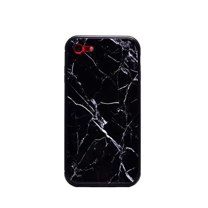 Apple iPhone SE 2022 Kılıf Lopard Mermerli Devrim Cam Kapak