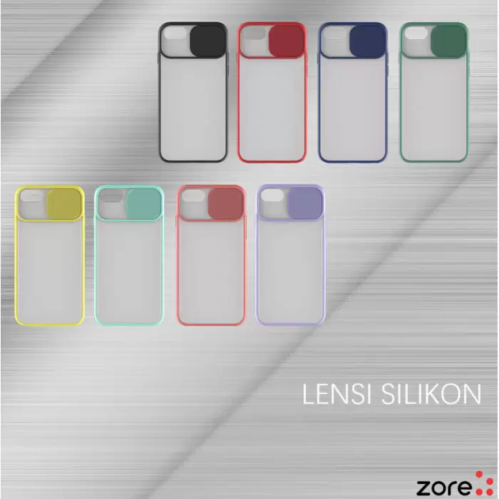 Apple iPhone SE 2022 Kılıf Lopard Slayt Sürgülü Kamera Korumalı Renkli Silikon Kapak