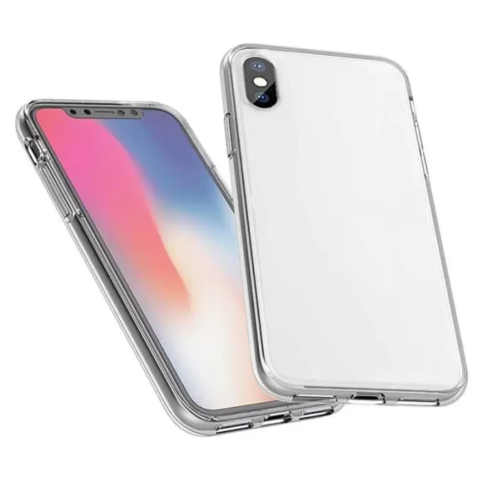 Apple iPhone X Şeffaf Kılıf Arkalı Önlü 360 Derece Ultra Korumalı Enjoy Kapak