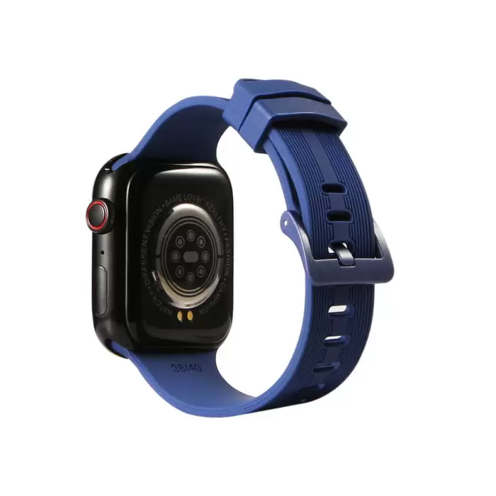 Apple Watch 42mm 10.Nesil A+ Kalite Çizgili Konsept Jel Silikon Kordon KRD-23