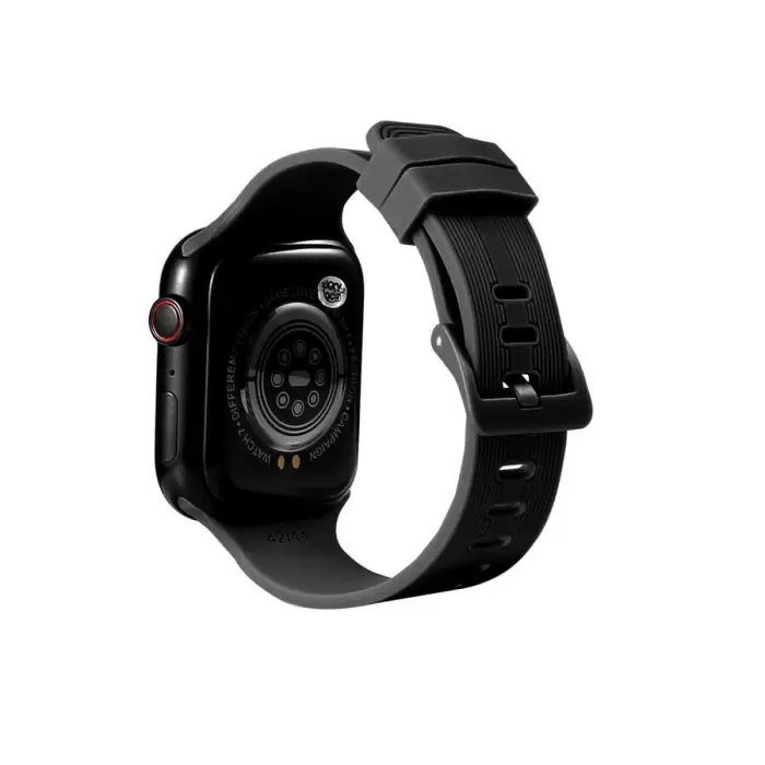 Apple Watch 42mm 10.Nesil A+ Kalite Çizgili Konsept Jel Silikon Kordon KRD-23