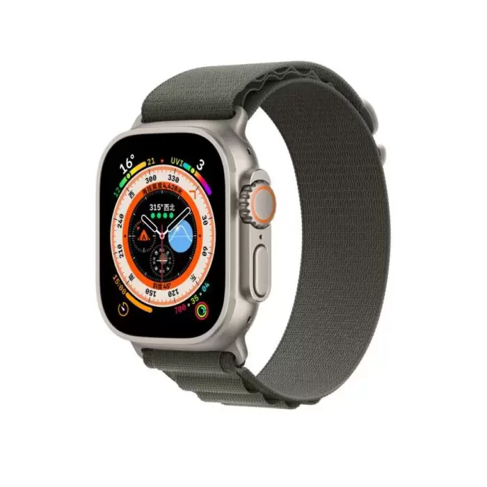 Apple Watch 42mm 10.Nesil Alpine Loop Metal Toka Örgü Işleme Kordon Premium Kayış KRD-74