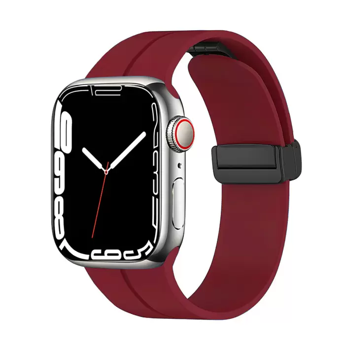 Apple Watch 38mm Lopard KRD-84 Magnetic Tokalı A+ Kalite Sport Silikon Kordon