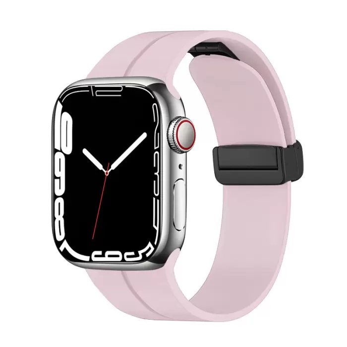 Apple Watch 38mm Lopard KRD-84 Magnetic Tokalı A+ Kalite Sport Silikon Kordon