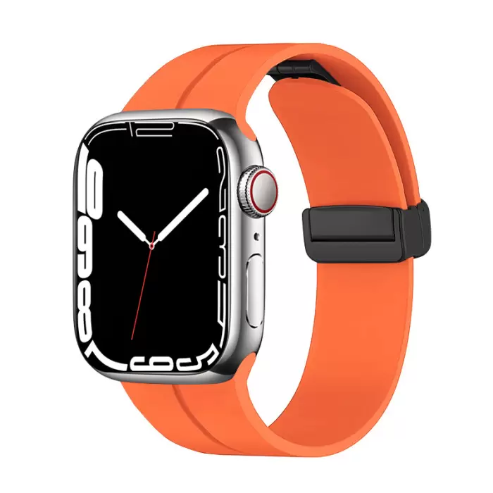 Apple Watch 40mm Lopard KRD-84 Magnetic Tokalı A+ Kalite Sport Silikon Kordon