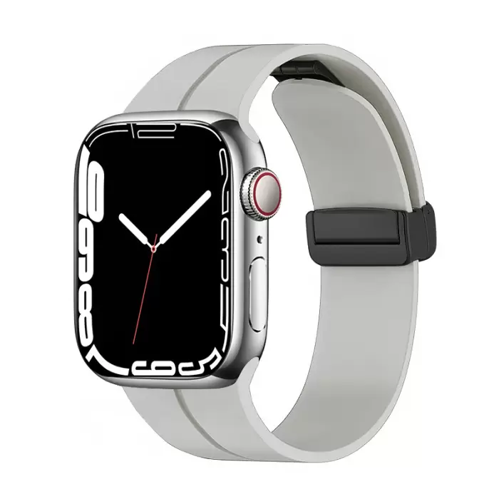 Apple Watch 40mm Lopard KRD-84 Magnetic Tokalı A+ Kalite Sport Silikon Kordon