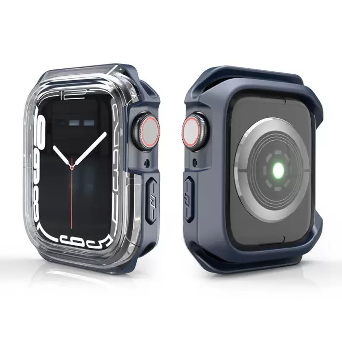 Apple Watch 40mm Uyumlu Ekran Kasa Koruyucu Shockproof Sert Pc Silikon Gard 08
