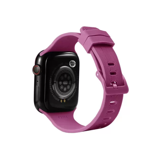 Apple Watch 42mm A+ Kalite Çizgili Konsept Jel Silikon Kordon KRD-23