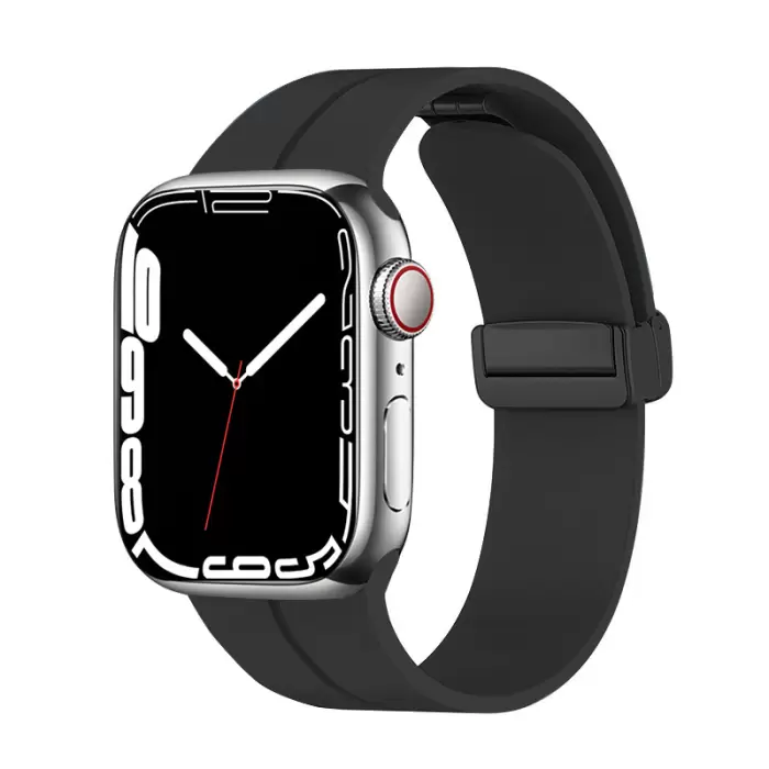 Apple Watch 42mm Lopard KRD-84 Magnetic Tokalı A+ Kalite Sport Silikon Kordon