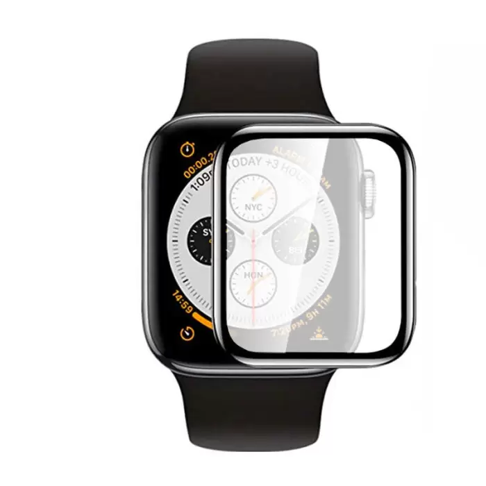 Apple Watch 44mm  Mat Eko 3D PMMA Kavisli Full Cam Ekran Koruyucu