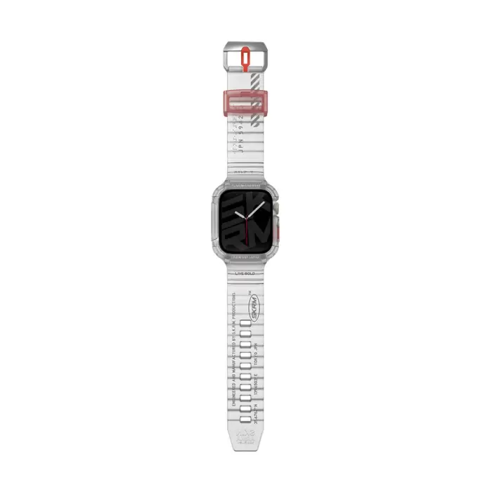 Apple Watch 44mm Skinarma Saido Sert Pc Kasa Koruyuculu Silikon Kordon