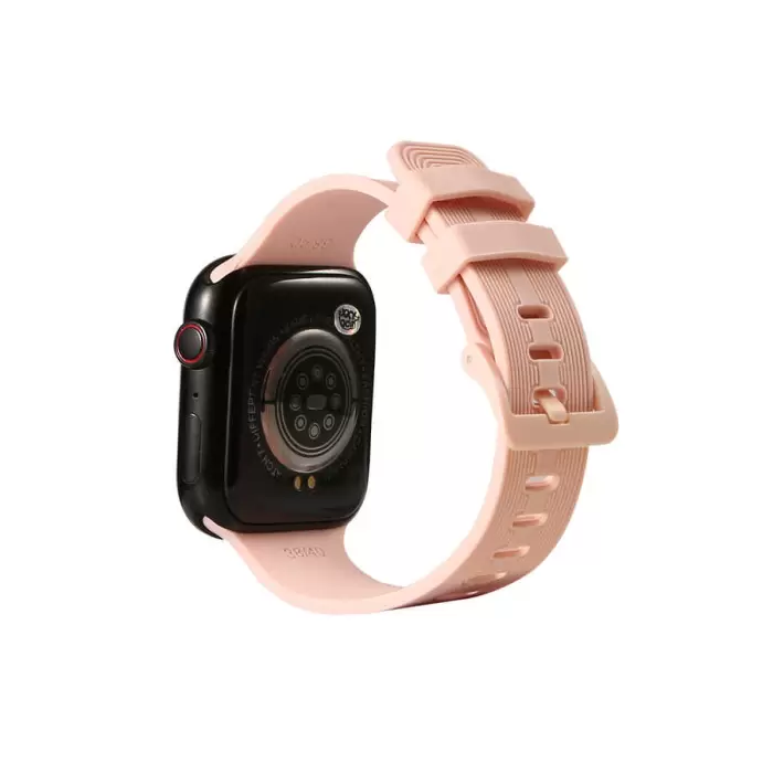 Apple Watch 7 41mm A+ Kalite Çizgili Konsept Jel Silikon Kordon KRD-23