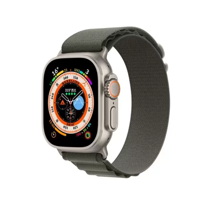 Apple Watch 7 41mm Alpine Loop Metal Toka Örgü Işleme Kordon Premium Kayış KRD-74