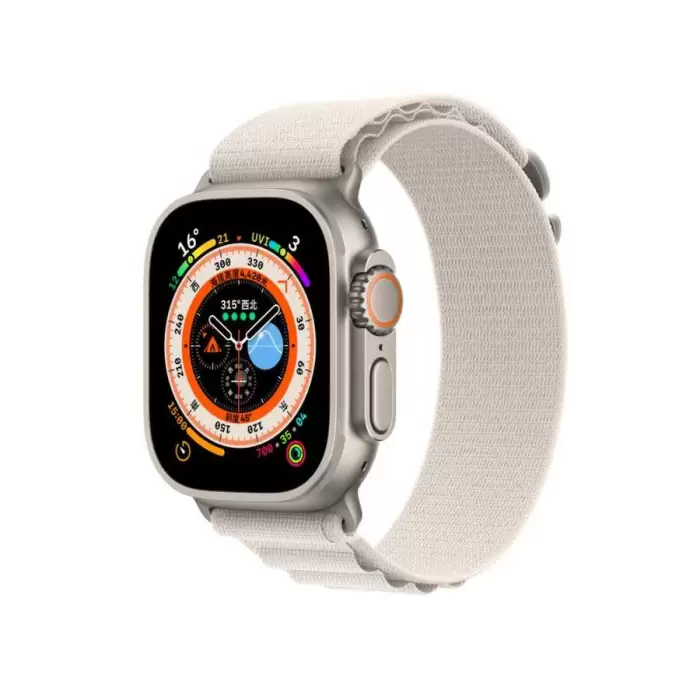 Apple Watch 7 41mm Alpine Loop Metal Toka Örgü Işleme Kordon Premium Kayış KRD-74