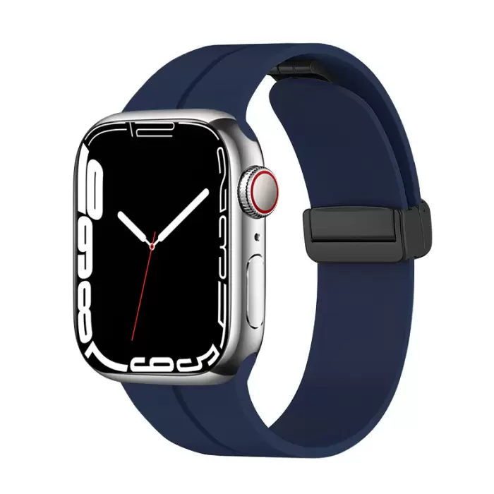 Apple Watch 7 41mm Lopard KRD-84 Magnetic Tokalı A+ Kalite Sport Silikon Kordon