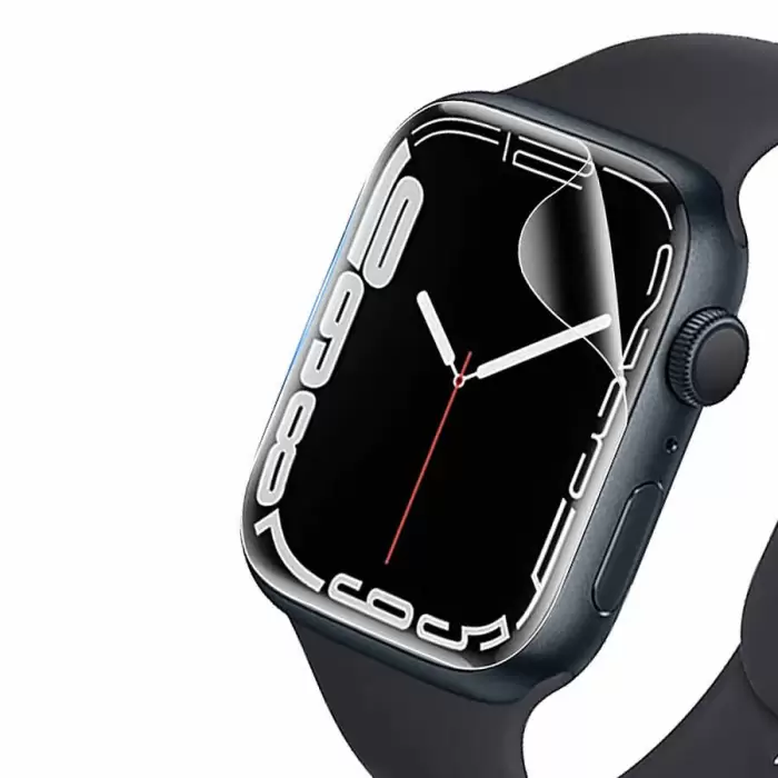 Apple Watch 7 41mm Ekran Koruyucu Full Yapışkanlı Yumuşak Nano Esnek Jelatin Narr TPU