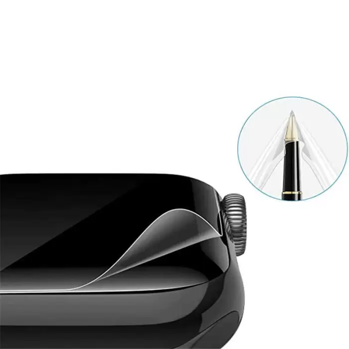 Apple Watch 7 41mm Ekran Koruyucu Full Yapışkanlı Yumuşak Nano Esnek Jelatin Narr TPU