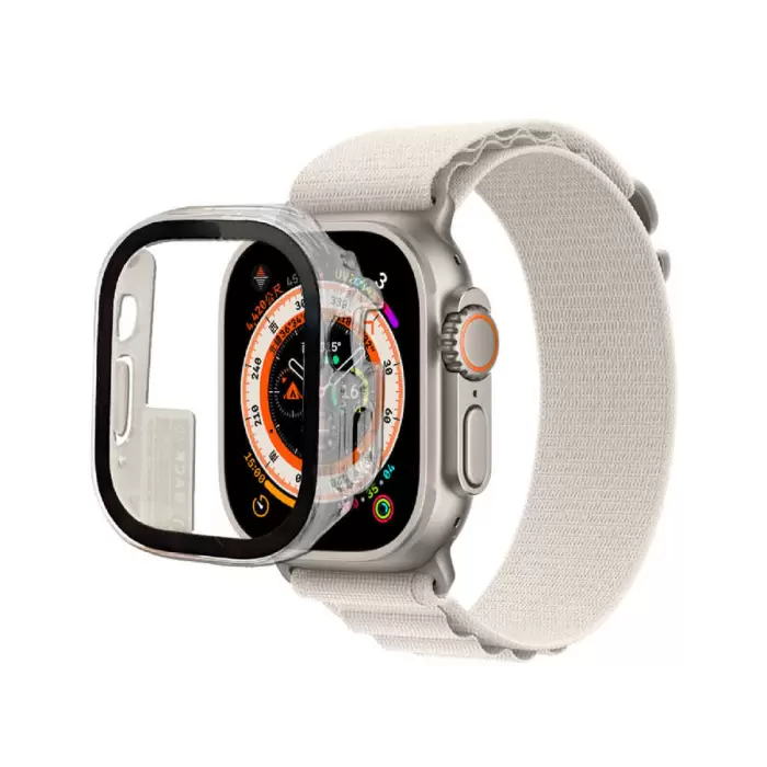 Apple Watch Ultra 49mm Uyumlu Kılıf Kasa Ve Ekran Koruyucu 360 Tam Koruma Cam Gard/01/