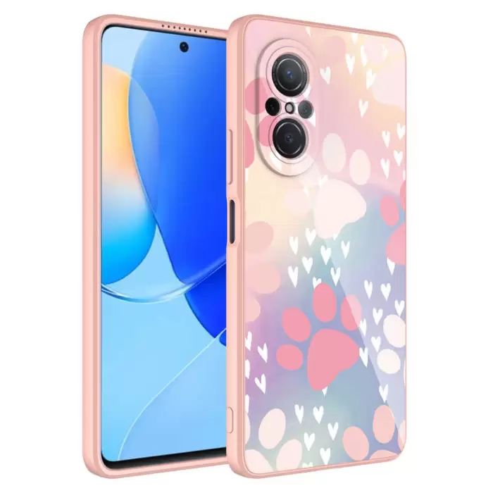 Huawei Nova 9 SE Kılıf Kamera Korumalı Desenli Sert Silikon Lopard Epoksi Kapak