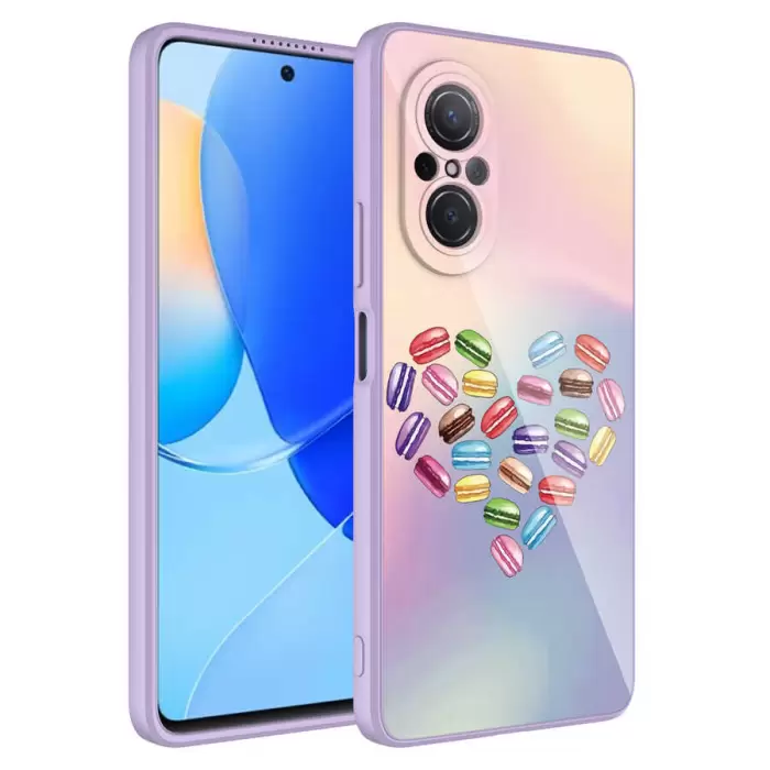 Huawei Nova 9 SE Kılıf Kamera Korumalı Desenli Sert Silikon Lopard Epoksi Kapak