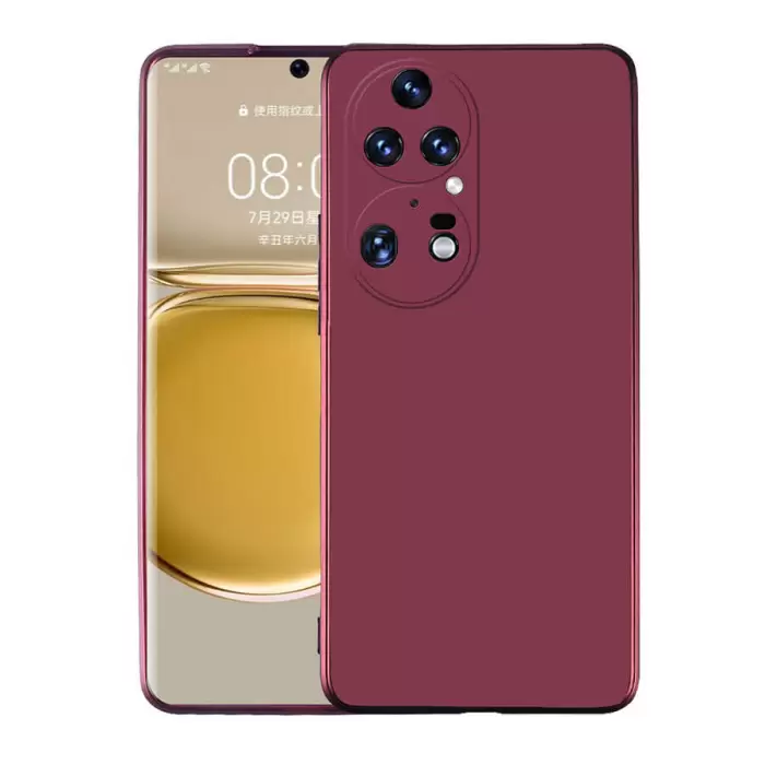 Huawei P50 Pro Kılıf Lopard Klasik Mat Renkli Yumuşak Premier Silikon Kılıf