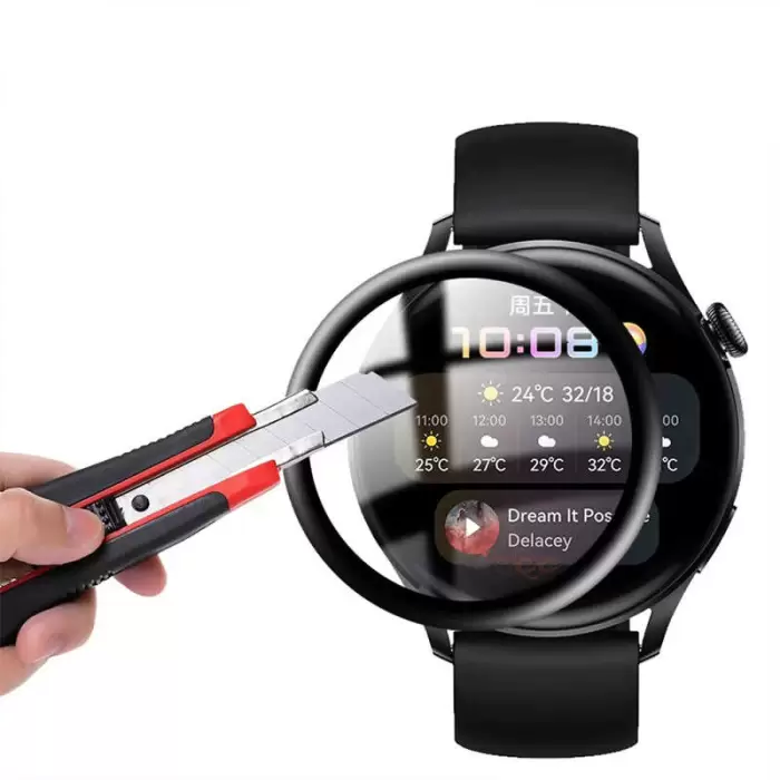 Huawei Watch GT 3 42mm Lopard 3D PMMA Kavisli Full Cam Ekran Koruyucu