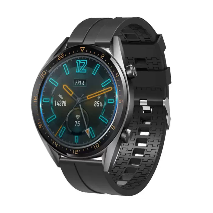 Huawei Watch GT 3 46mm A+ Kalite Çizgili Konsept Jel Silikon Kordon KRD-23
