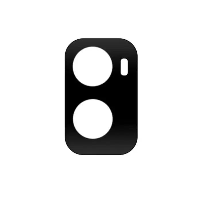 Oppo A76 Lopard Siyah Çerçeveli Lens Koruma Parlak Renkli Kamera Koruyucu CL-08 Cam 3D-Kamera-Cam